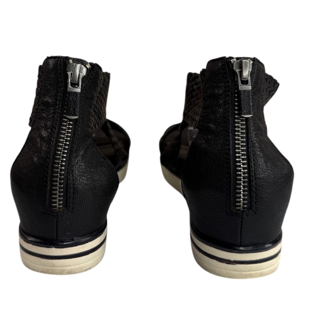 Eileen Fisher Sport Woven Leather Platform Sandal Sneakers Black Size 8 - Picture 6 of 13